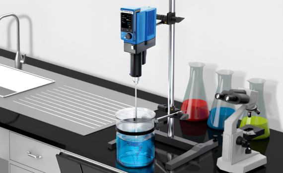 Agitador Mecânico sendo utilizado em laboratório.