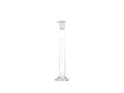 Proveta Graduada Base Hexagonal de Vidro com Rolha de Vidro