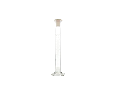 Proveta Graduada Base Hexagonal de Vidro com Rolha Poli