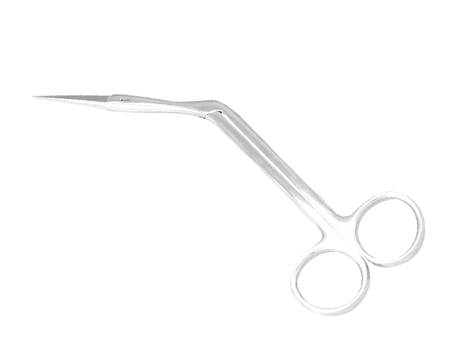Tesoura Heymann Angulada com Serrilha 18cm