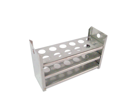 Estante em Chapa de Aço Inox para Tubos de Ensaio